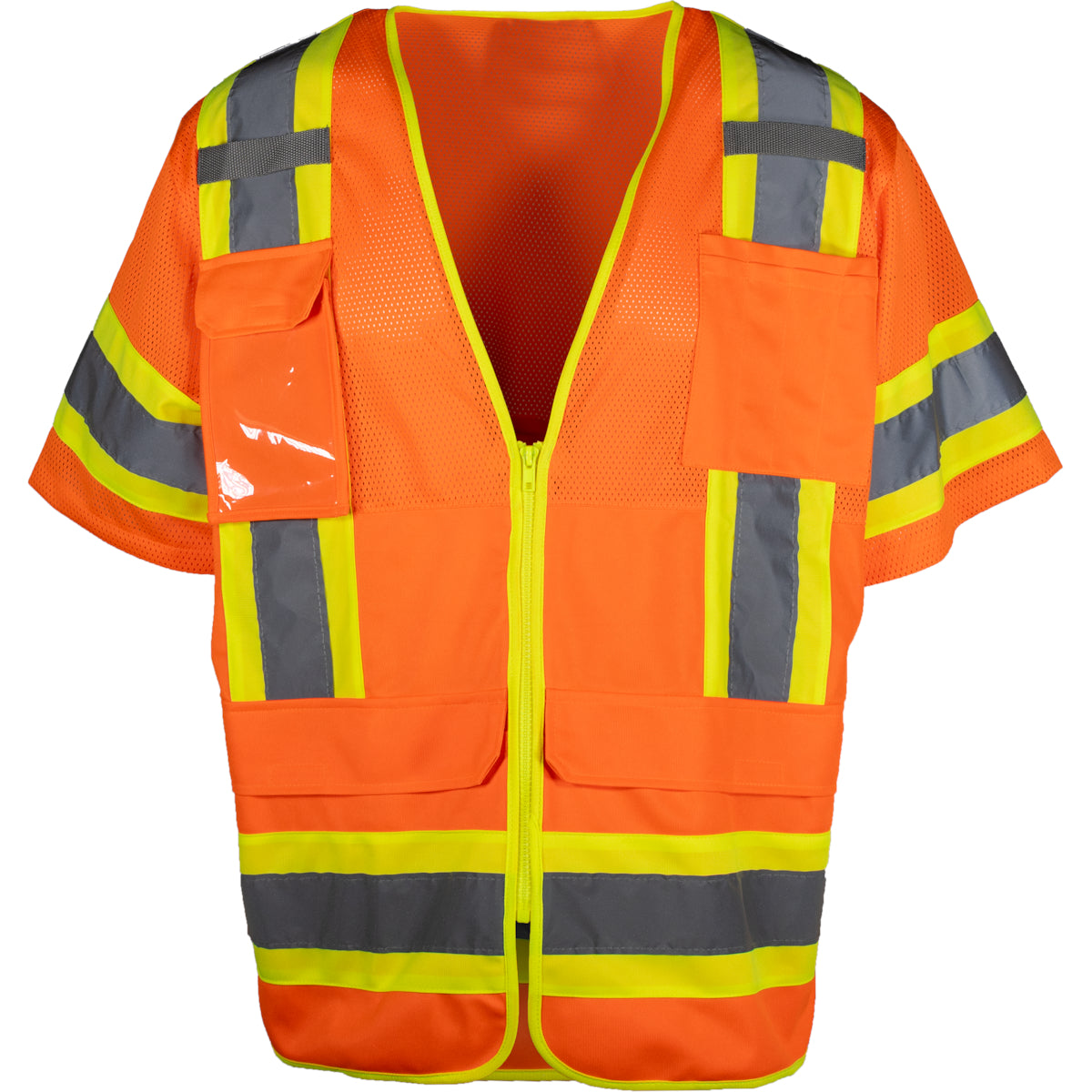 PIP 303-0700 Hi-Vis Tech Vest Polyester Mesh/Solid Hi-Vis Orange