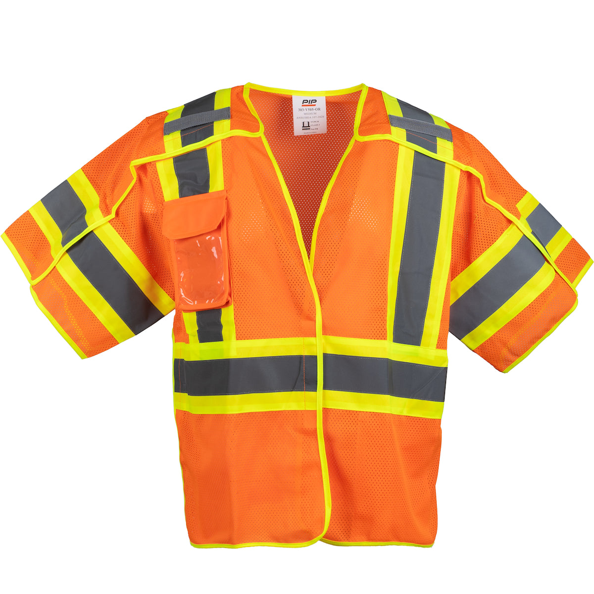 PIP 303-V505 Hi-Vis Safety Vest Polyester Mesh Breakaway Hi-Vis Orange