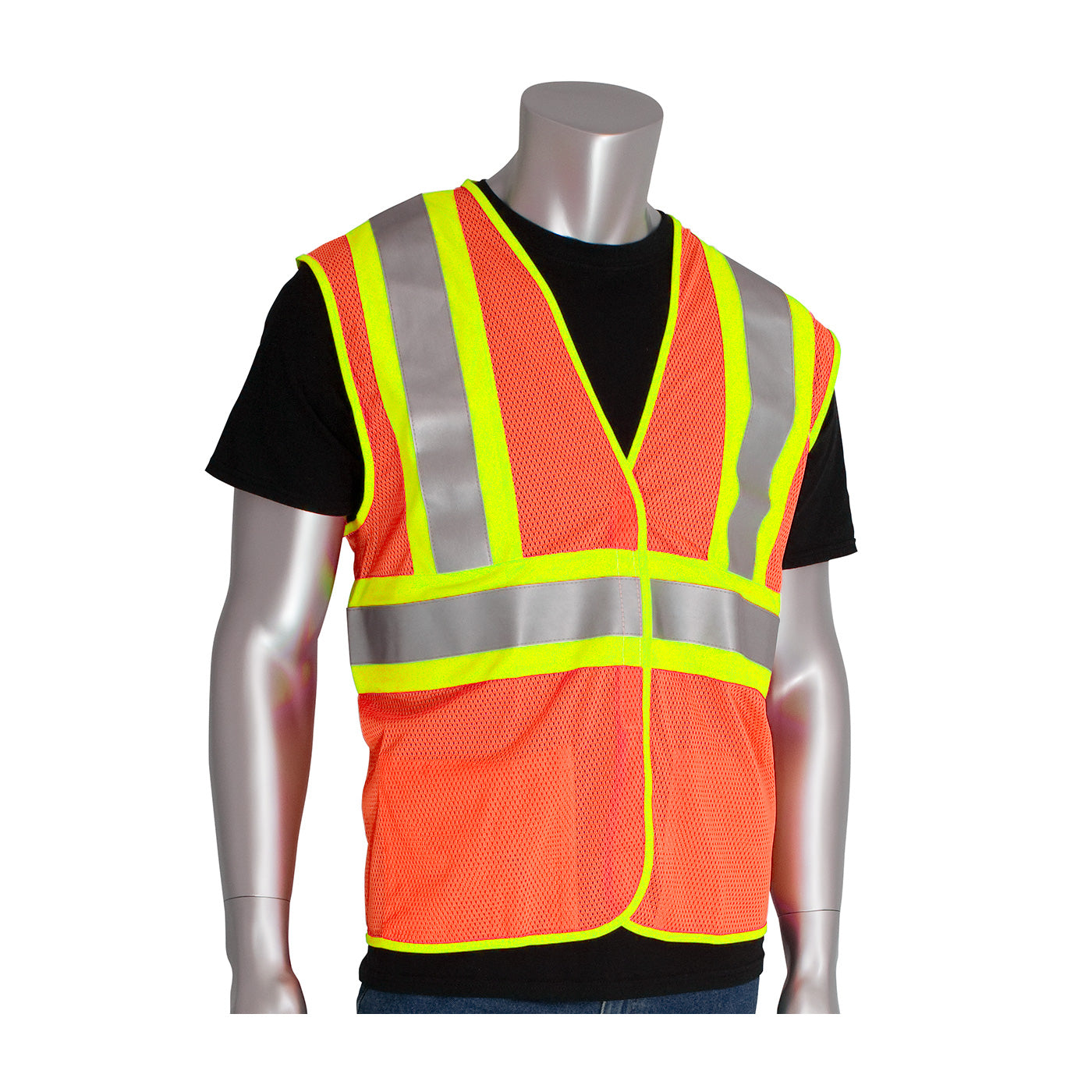 PIP 305-MVFR FR Treated Mesh Vest Two-Tone Hi-Vis Orange