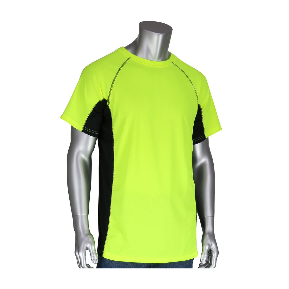 PIP 310-950B Hi-Vis Safety T-Shirt Polyester UPF 50+ Yellow