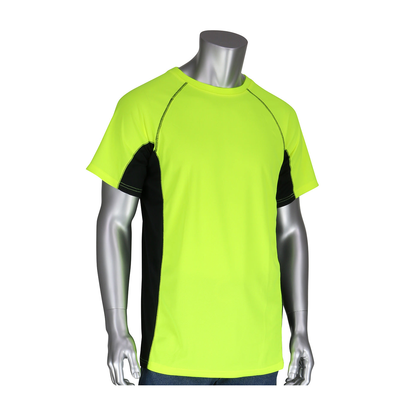 PIP 310-950B Hi-Vis Safety T-Shirt Polyester UPF 50+ Yellow