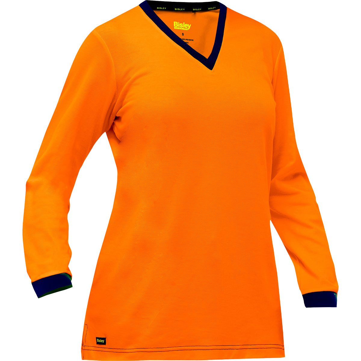 Bisley 310W6118 Hi-Vis Safety Shirt Lightweight Performance Hi-Vis Orange