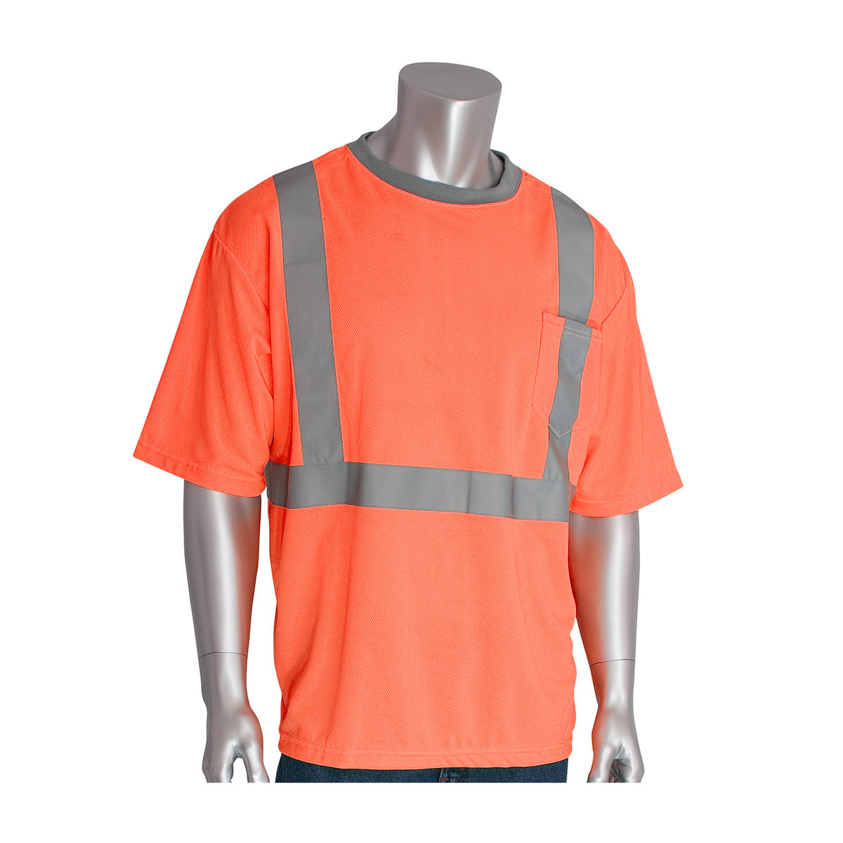 PIP 312-1200 Hi-Vis T-Shirt Polyester Mesh Hi-Vis Orange