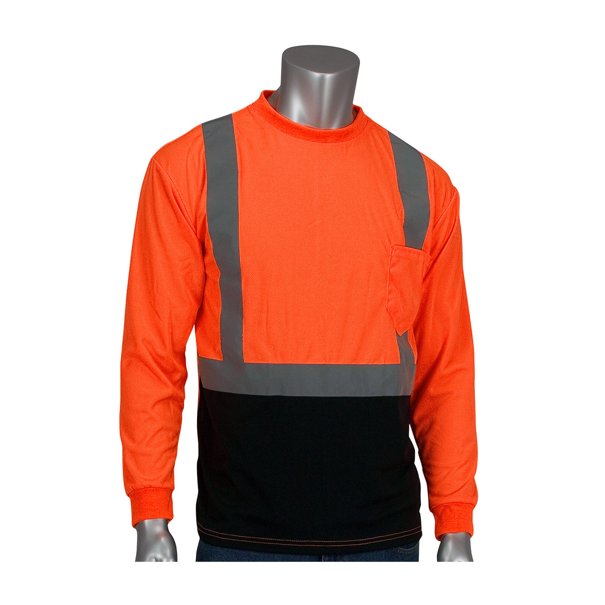 PIP 312-1350B Hi-Vis Long Sleeve T-Shirt UPF 50+ Polyester Orange