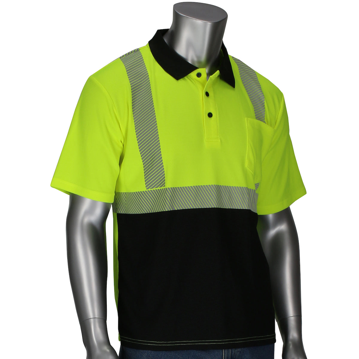 PIP 312-1610B Hi-Vis Polo Shirt Moisture Control Polyester Yellow