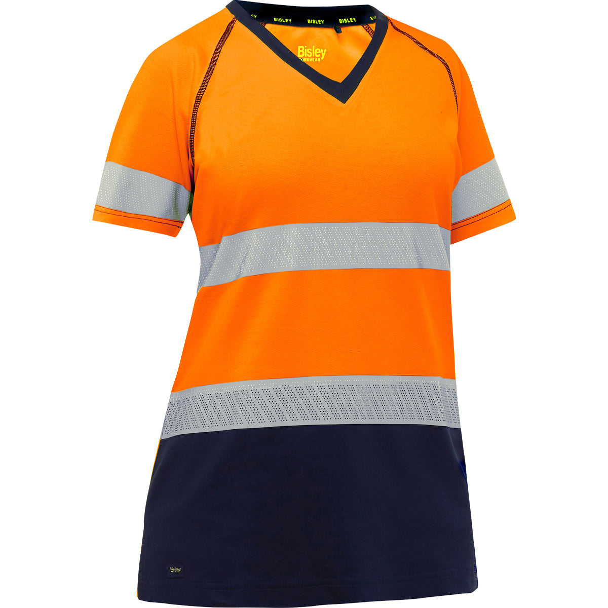 Bisley 312W1118T Women's Hi-Vis T-Shirt Performance Wicking Hi-Vis Orange
