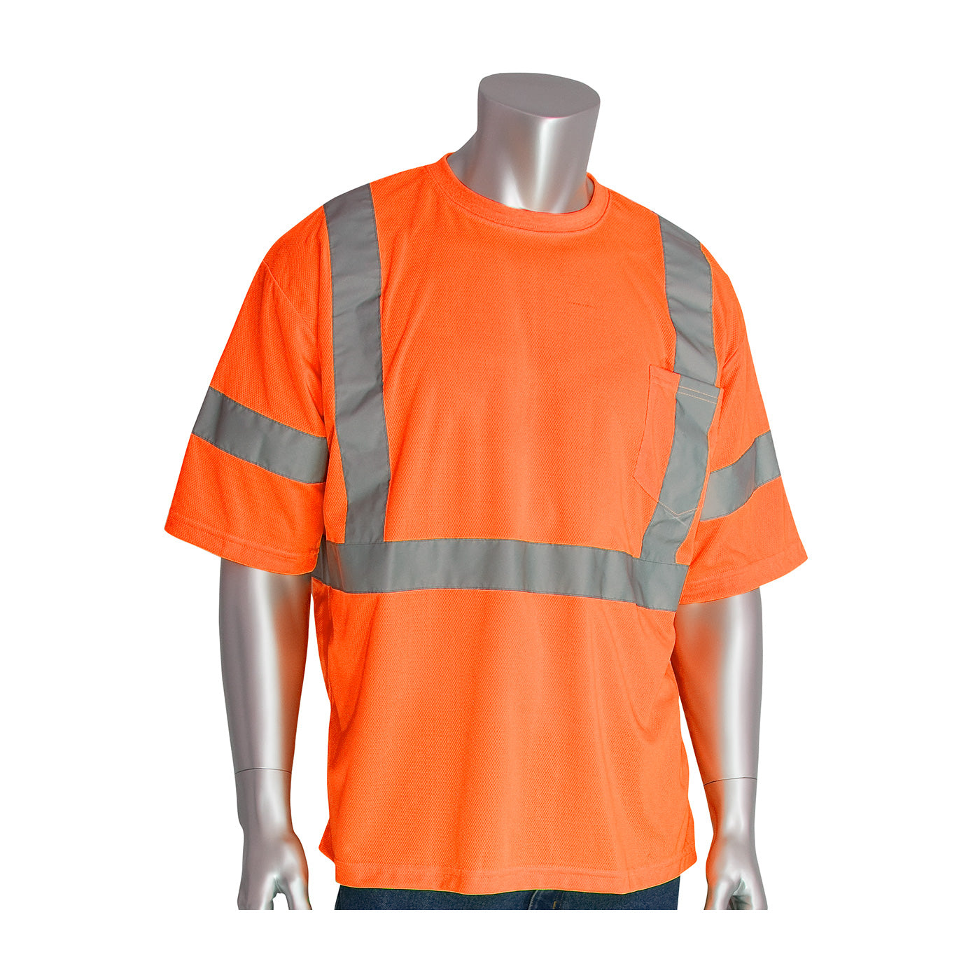 PIP 313-1400 Hi-Vis Safety T-Shirt X-Back Polyester Hi-Vis Orange