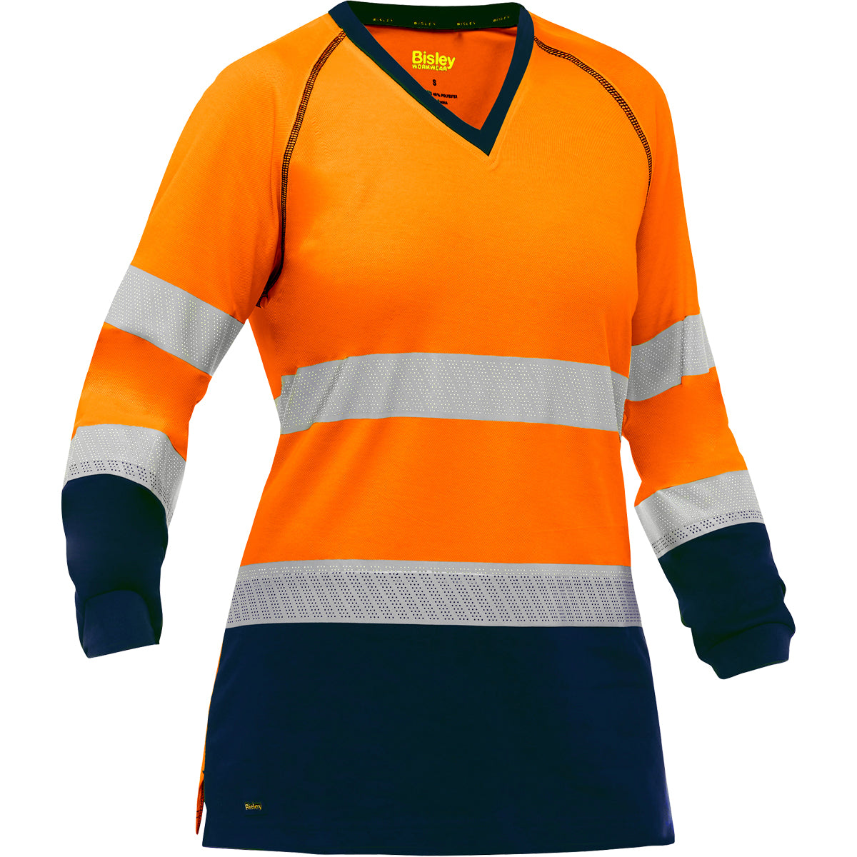Bisley 313W6118T Hi-Vis Long Sleeve Shirt Hi-Vis Orange