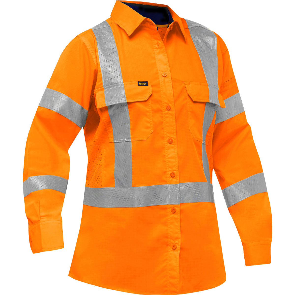 Bisley 313W6490X Hi-Vis X-Back Work Shirt X-Airflow Hi-Vis Orange