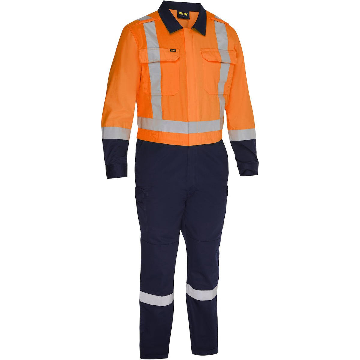 Bisley 314M6369H Hi-Vis Vented Coverall Durable Hi-Vis Orange