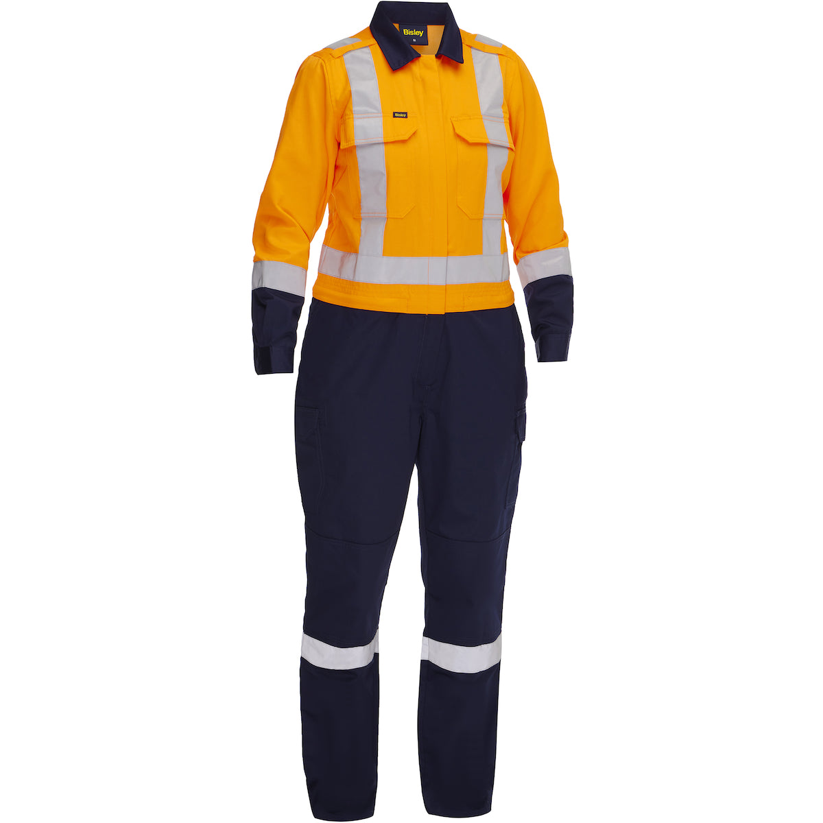 Bisley 314W6369H Women's Hi-Vis Vented Coverall Durable Hi-Vis Orange