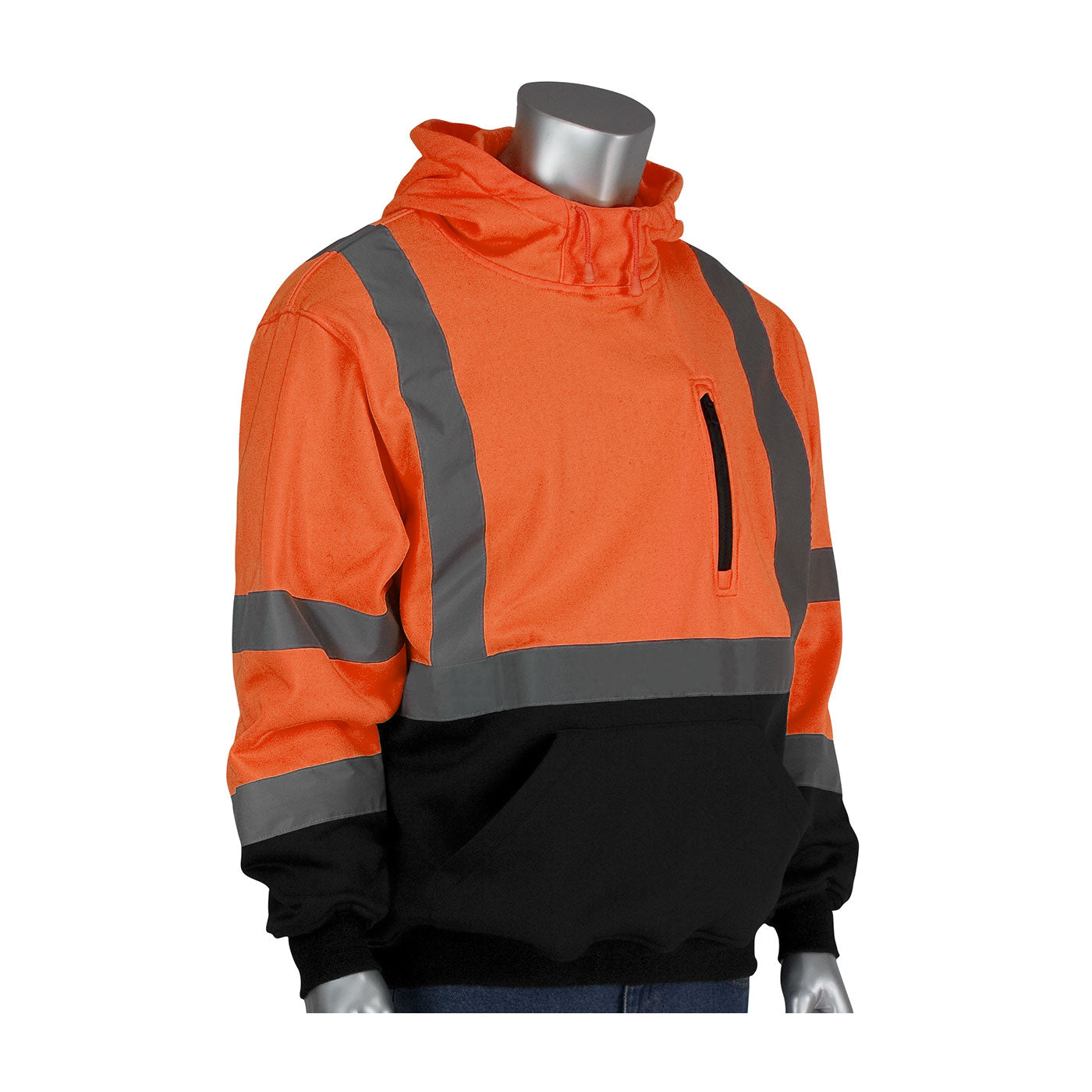 PIP 323-1350B Hi-Vis Hooded Sweatshirt Orange