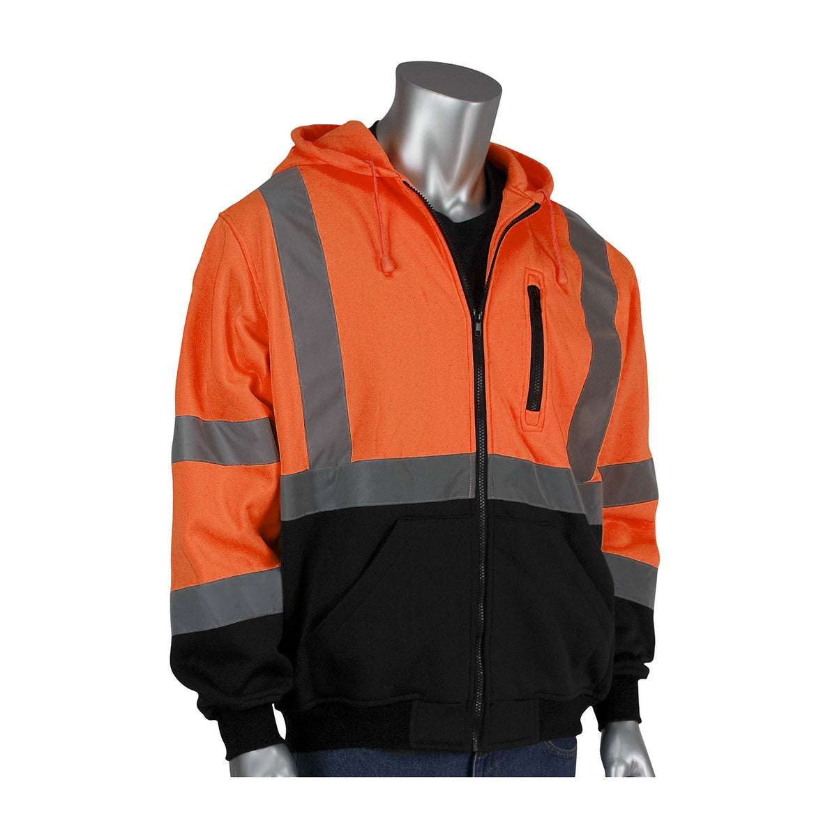 PIP 323-1370B Hi-Vis Safety Jacket Polyester Water Repellent Hi-Vis Orange