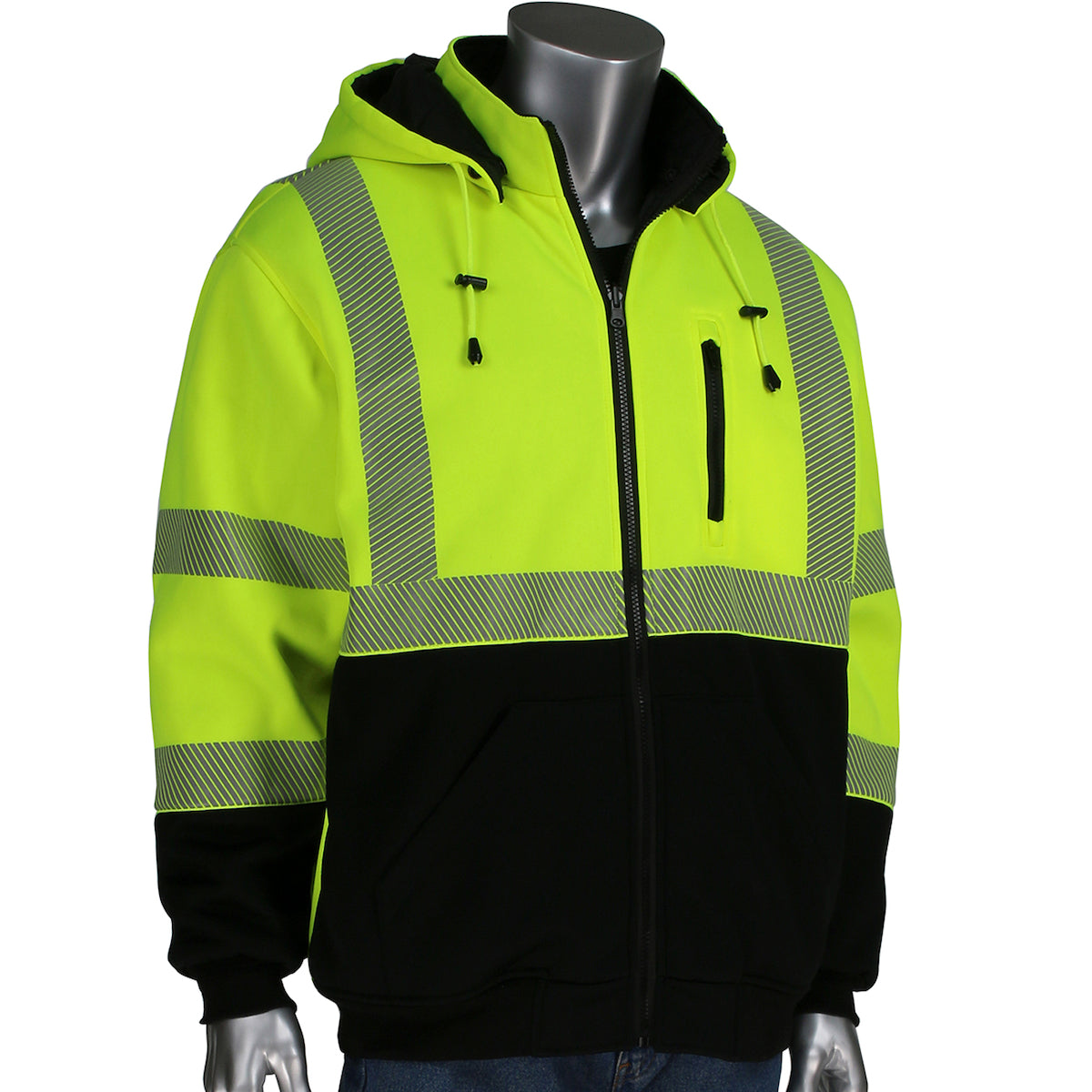 PIP 323-1400S Hi-Vis Reversible Jacket Polyester Water Repellent Hi-Vis Yellow