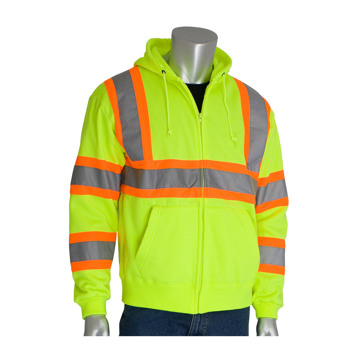 PIP 323-HSSP Hi-Vis Cold Gear Hoodie Polyester ANSI Class 3 Yellow