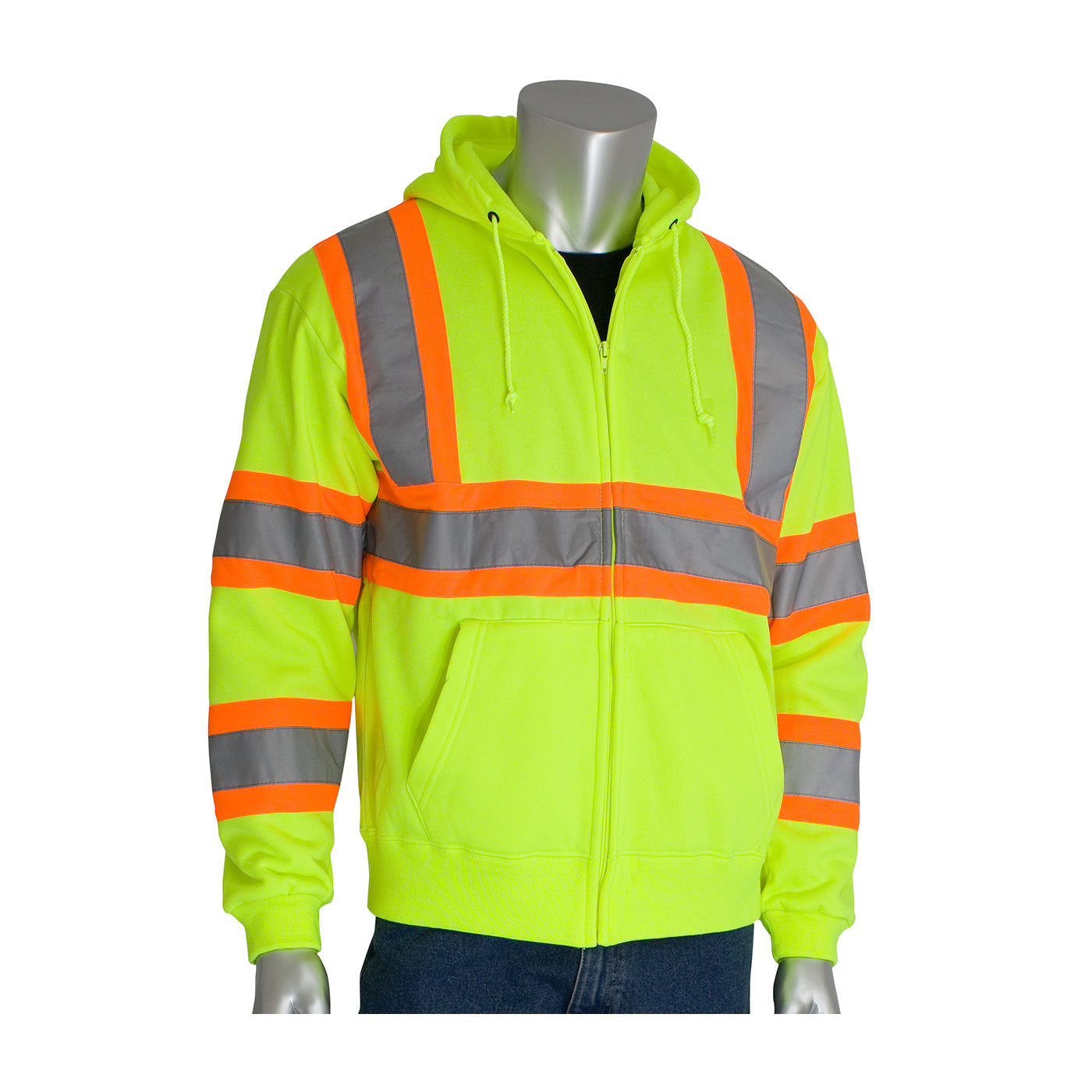 PIP 323-HSSP Hi-Vis Cold Gear Hoodie Polyester ANSI Class 3 Yellow