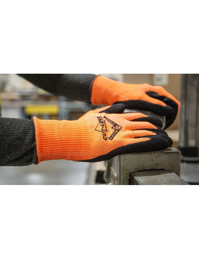 Cut-Less Korplex Glove with Sandy Nitrile Palm, 13g, ANSI A5 - 12 Pairs