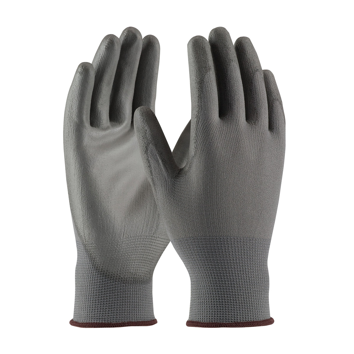 PIP 33-G115 Coated Work Gloves Polyester Grip Gray