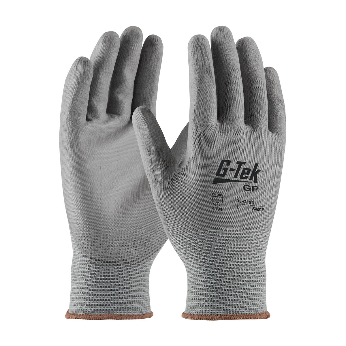 G-Tek 33-G125 Coated Work Gloves Nylon Touchscreen Gray