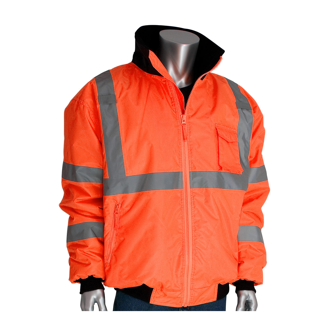 PIP 333-1762 Bomber Jacket Hi-Vis Fleece Liner Waterproof Orange