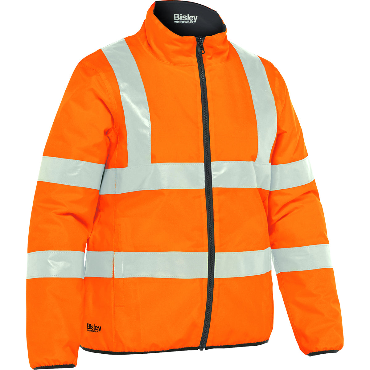 Bisley 333W6350H Hi-Vis Women's Reversible Puffer Jacket Waterproof Hi-Vis Orange