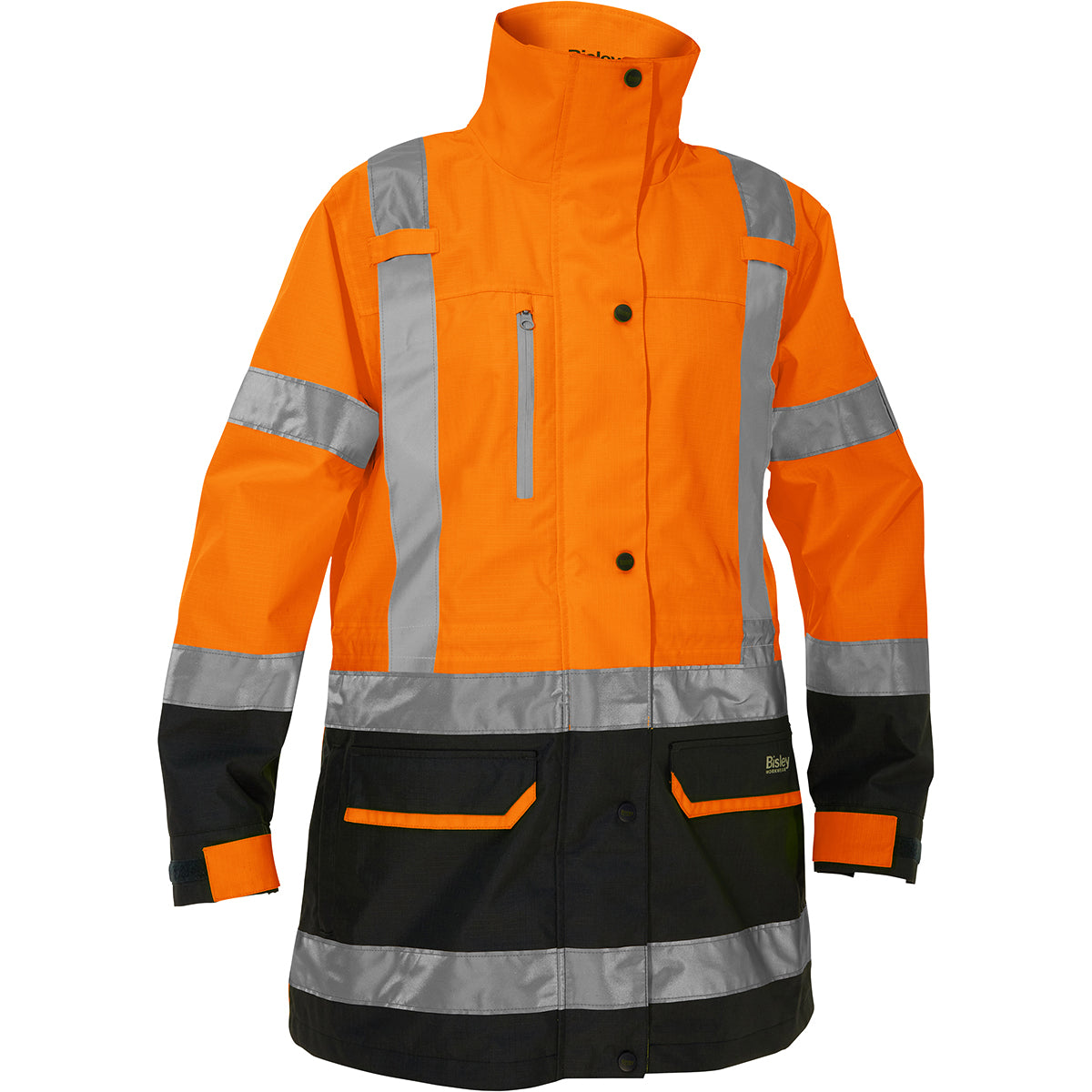 Bisley 333W6375H Hi-Vis Women's 5-in-1 Jacket Waterproof Hi-Vis Orange