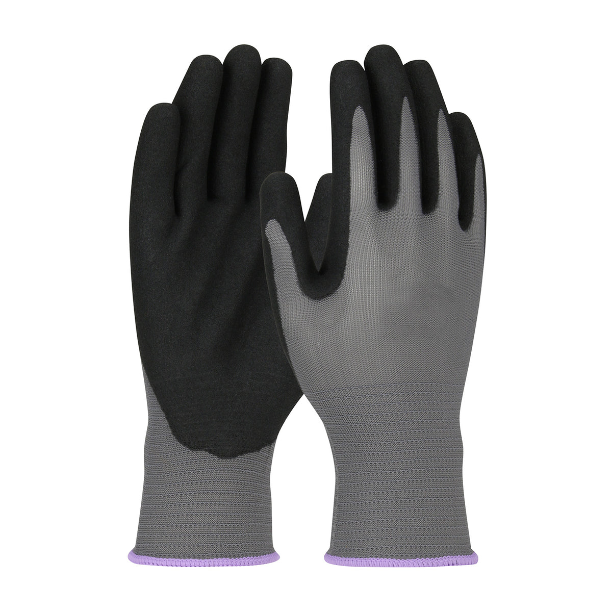 PIP 34-300 Coated Work Gloves Polyester Nitrile Gray