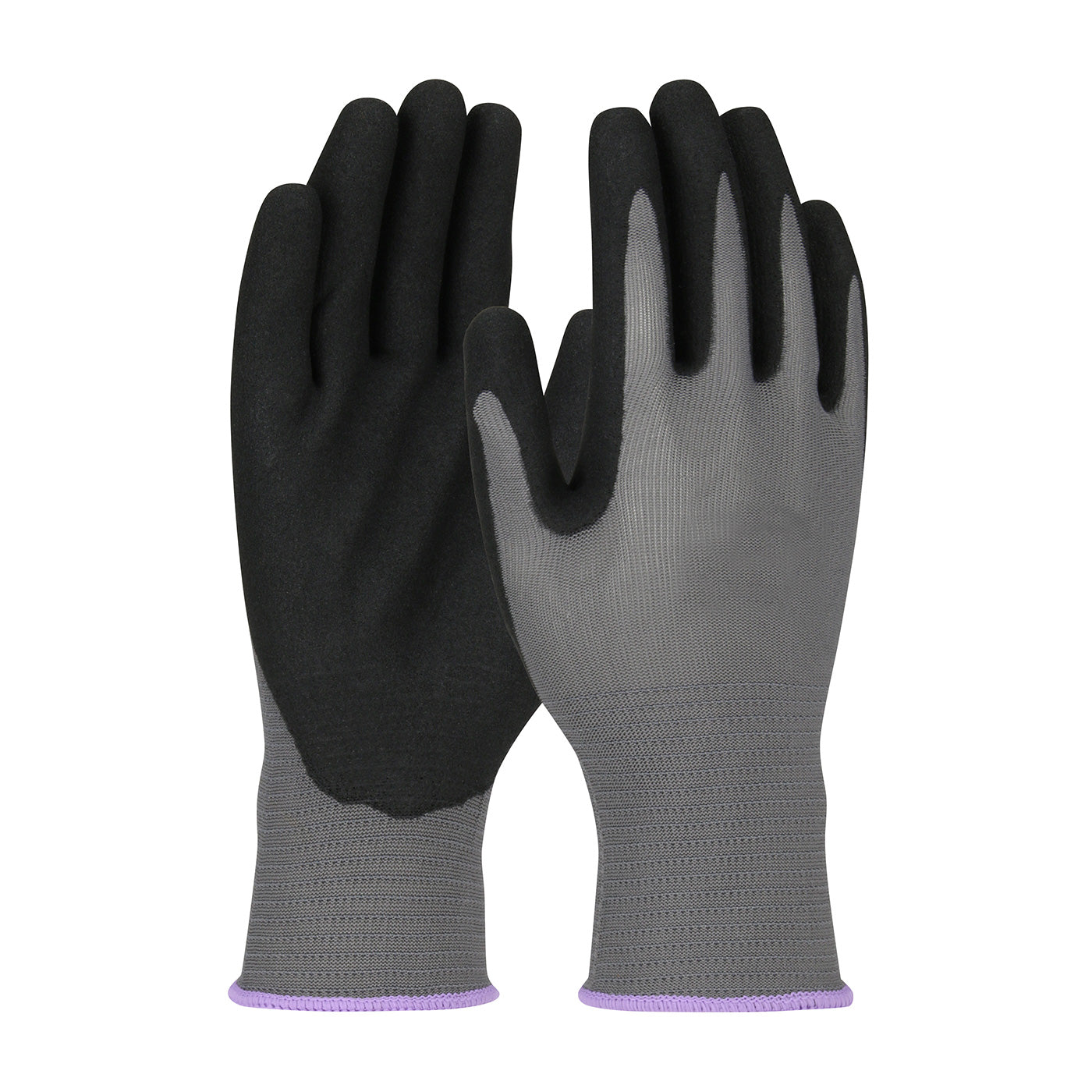 PIP 34-300 Coated Work Gloves Polyester Nitrile Gray