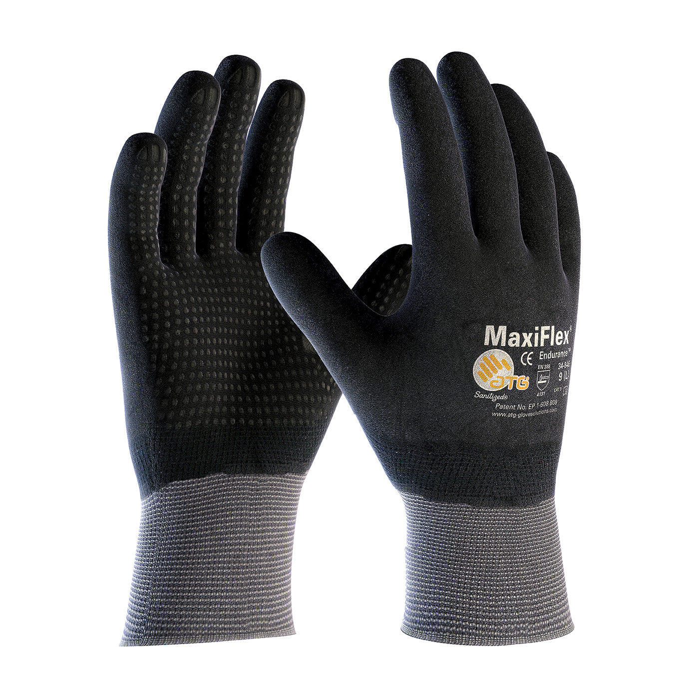 ATG 34-846 Coated Work Gloves Nylon Nitrile Gray