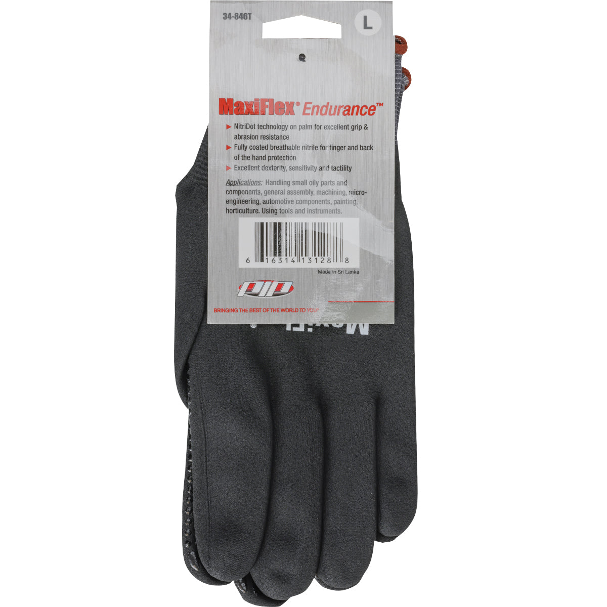 ATG 34-846T Coated Work Gloves Nylon Nitrile Gray