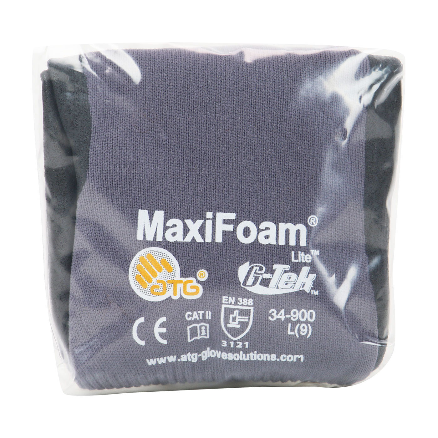 MaxiFoam Lite 34-900V Coated Work Gloves Nitrile Foam Grip Gray