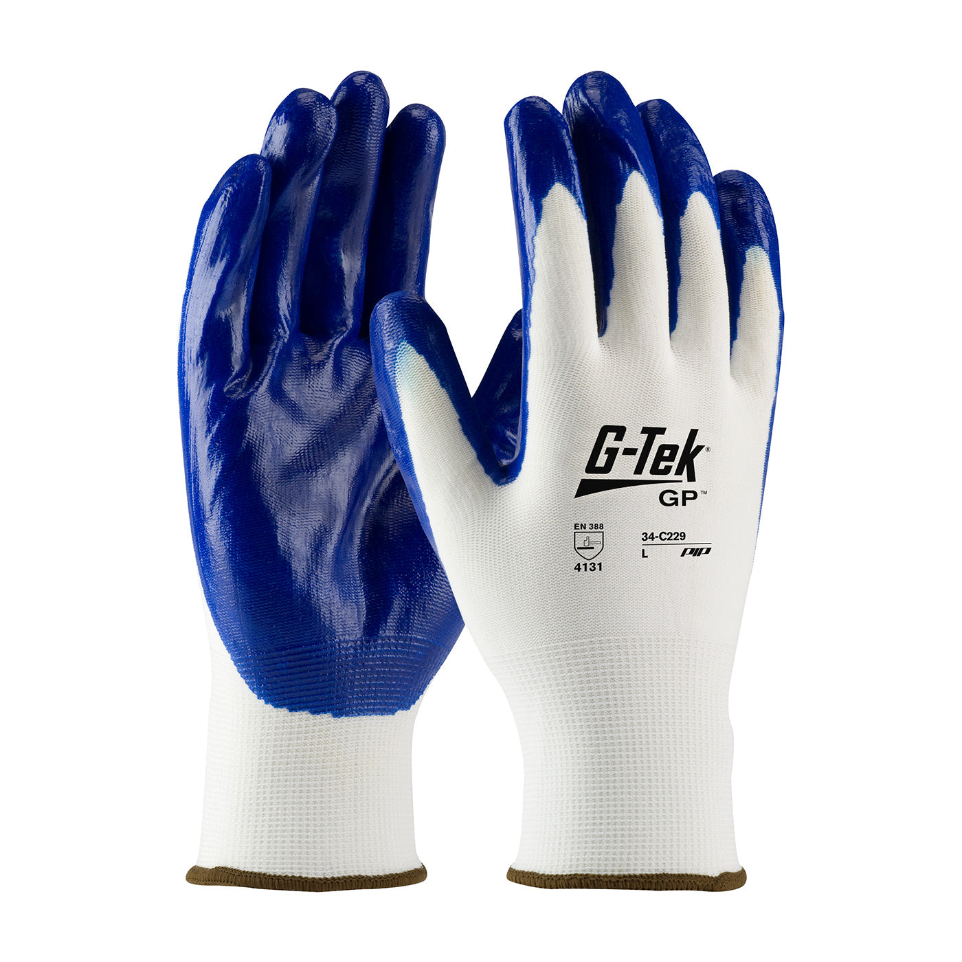 G-Tek 34-C229 Coated Work Gloves Nylon Nitrile White