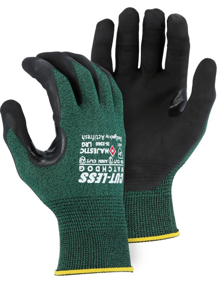 Cut-Less Korplex Glove with Micro Foam Nitrile Palm, 18g, ANSI A2 - 1 Pair