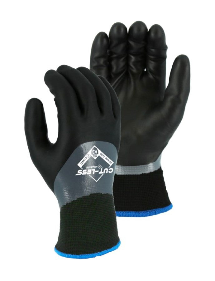 Cut-Less Korplex Glove with Full Dipped Flat Nitrile, 3/4 Dip Foam Nitrile Coating, 15g, ANSI A3 - 1 Pair