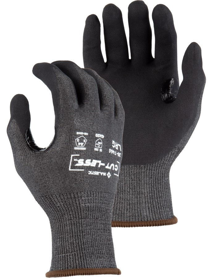 Cut-Less Korplex Glove with Foam Nitrile Palm, 18g, ANSI A4 - 12 Pairs