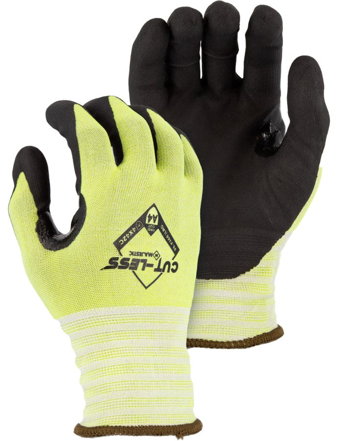 Cut-Less Korplex Glove with Premium Foam Palm, 18g, ANSI A4 - 12 Pairs