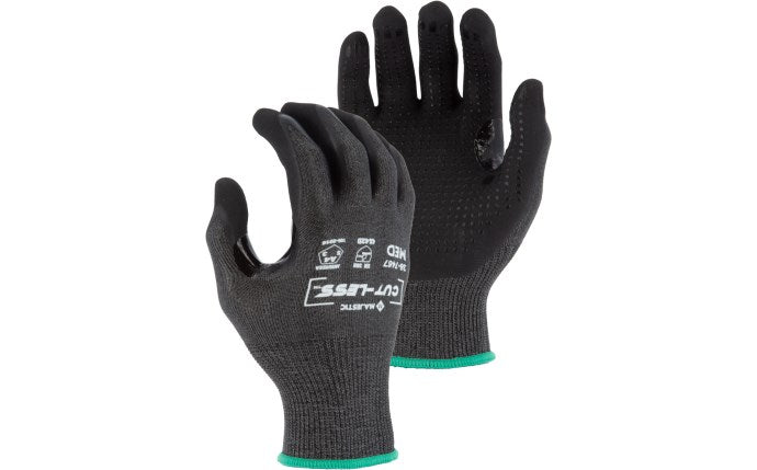 Cut-Less Korplex Glove with Nitrile Dotted Palm, ANSI A4 - 12 Pairs