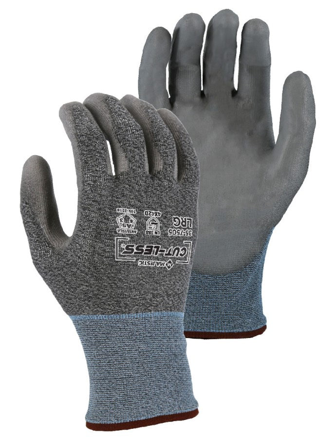 Cut-Less Korplex Glove with Polyurethane Palm, 18g, ANSI A5 ( 1 Pair )