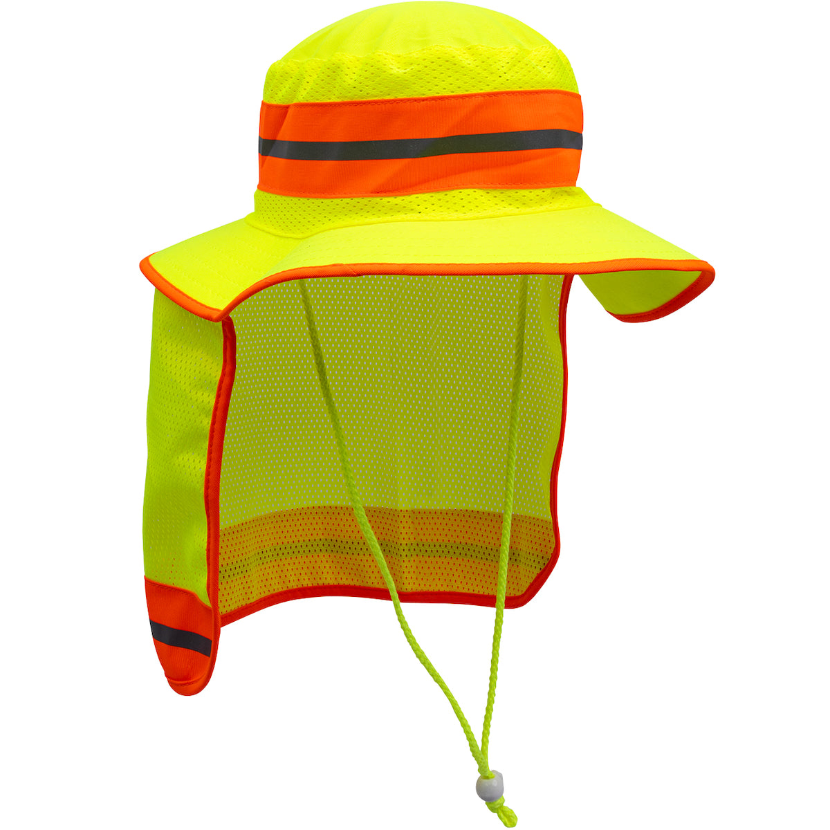 PIP 350-RANGER-NS Hi-Vis Ranger Hat Neck Shade Reflective Tape Yellow