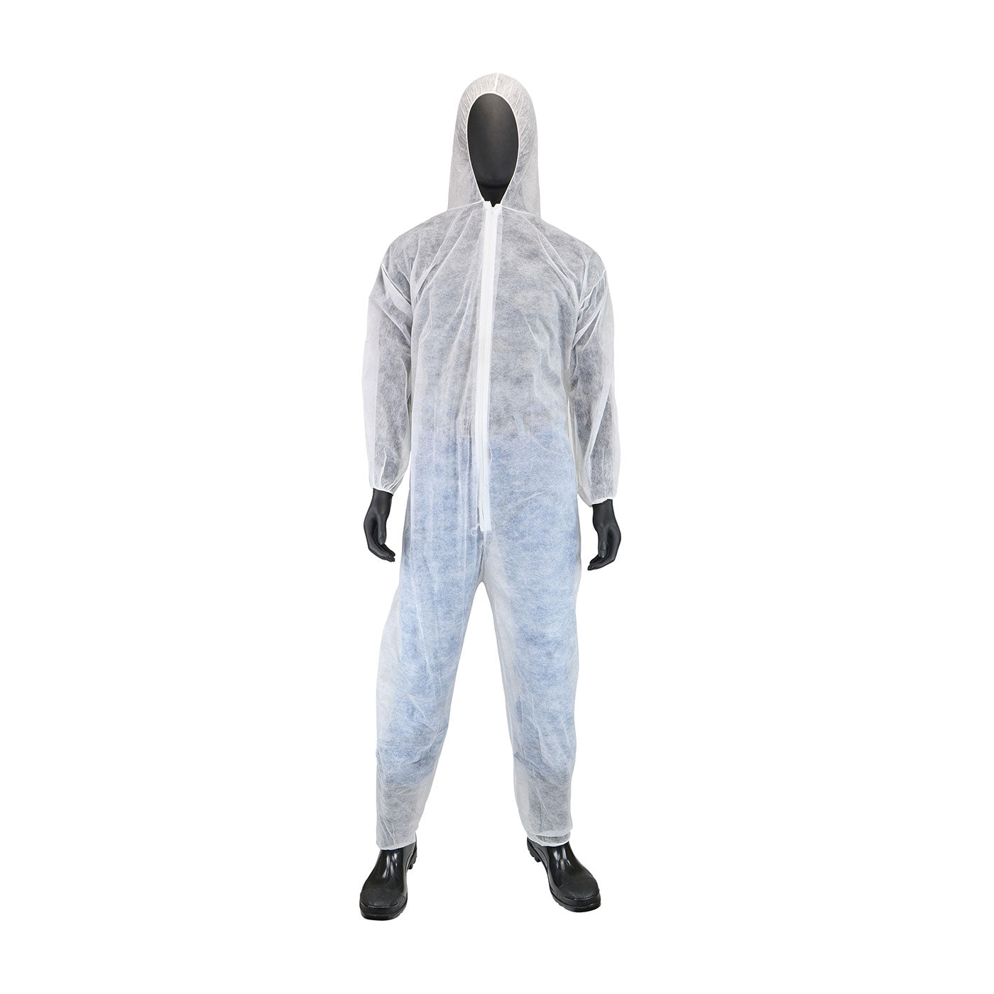 PIP 3506 Disposable Coverall Hood Elastic Spunbound Polypropylene White