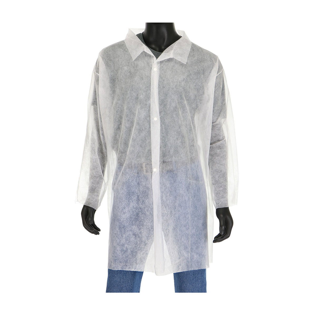 PIP 3511 Disposable Lab Coat 20 GSM SBP Breathable White