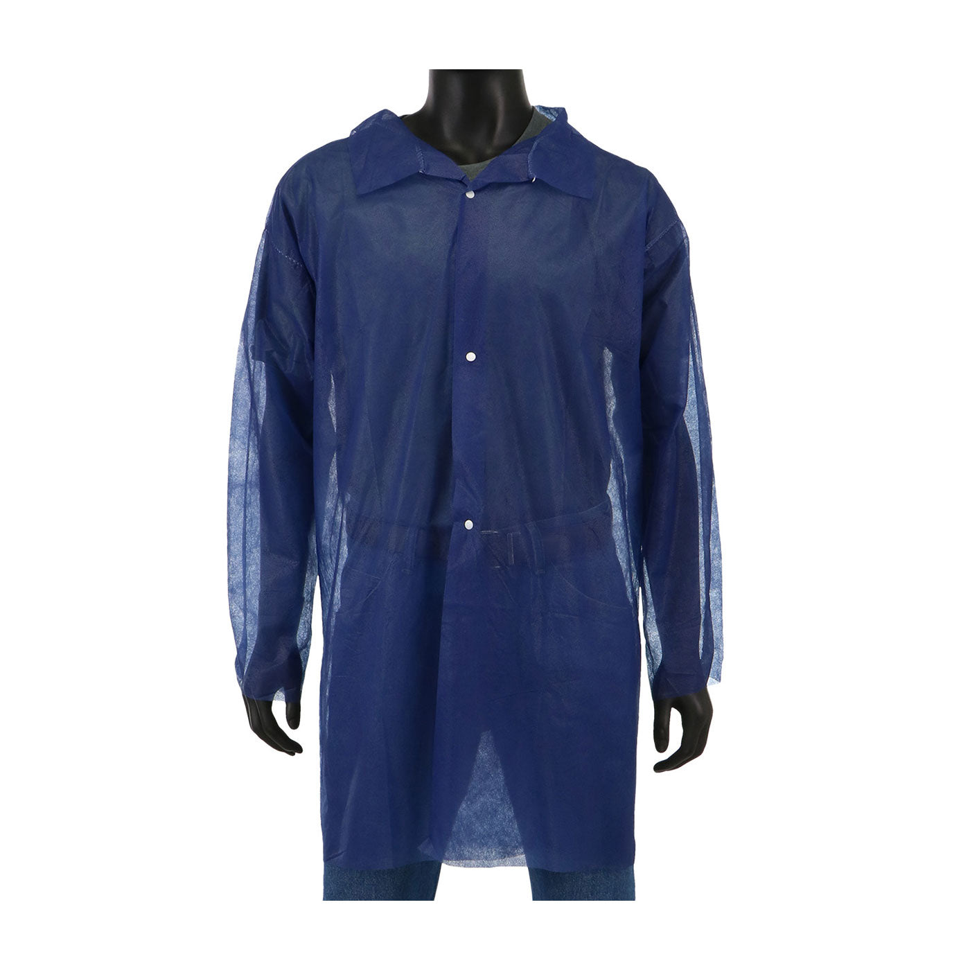 PIP 3511B Disposable Lab Coat 20 GSM SBP Breathable Blue