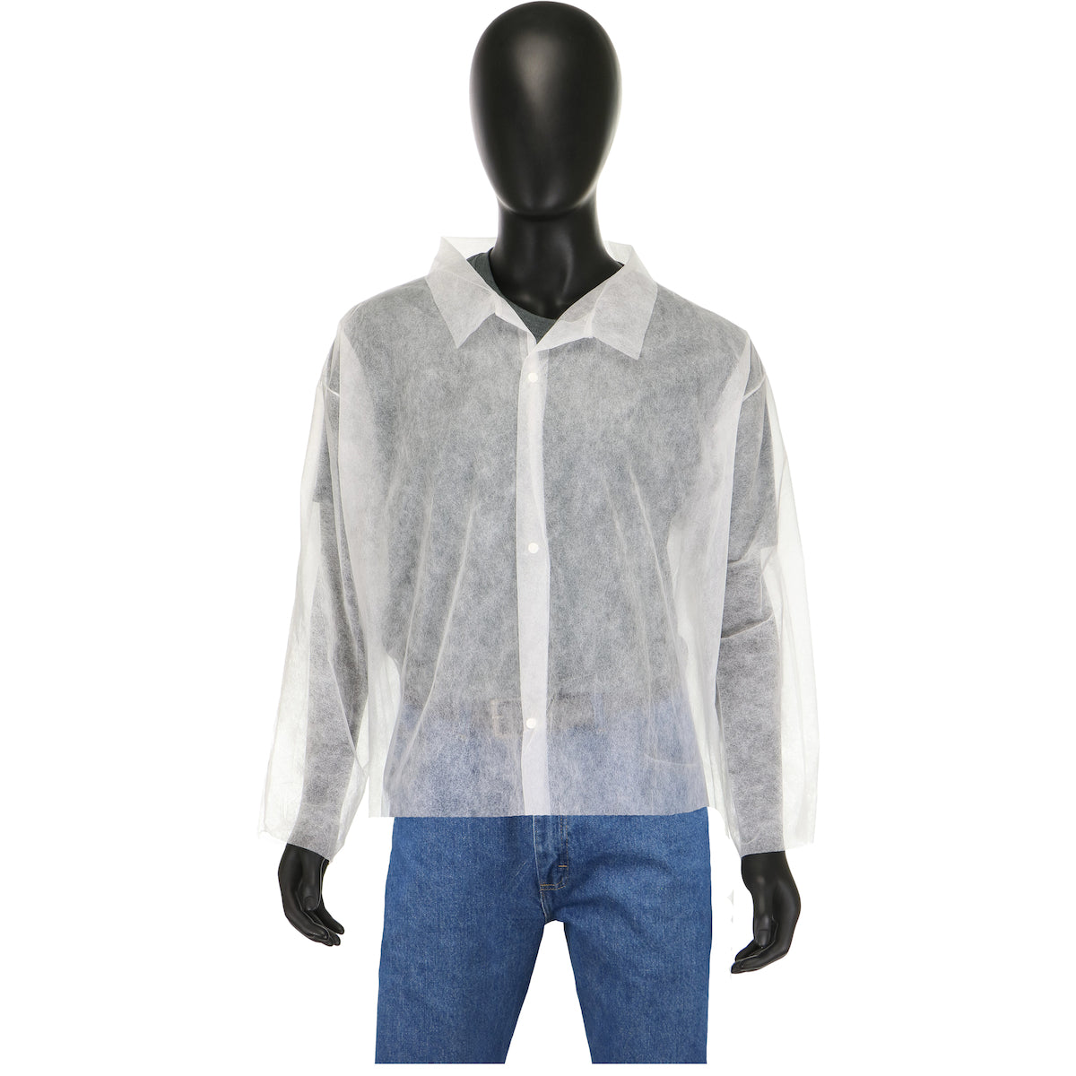 PIP 3515 Disposable Coverall Spunbond Polypropylene Snap Front White
