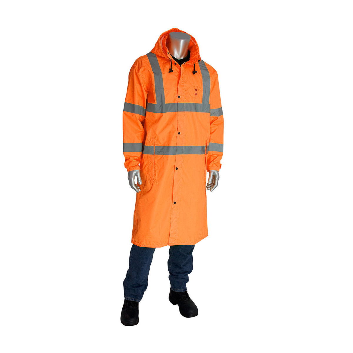 PIP 353-1048 Hi-Vis Raincoat Waterproof Falcon Hi-Vis Orange