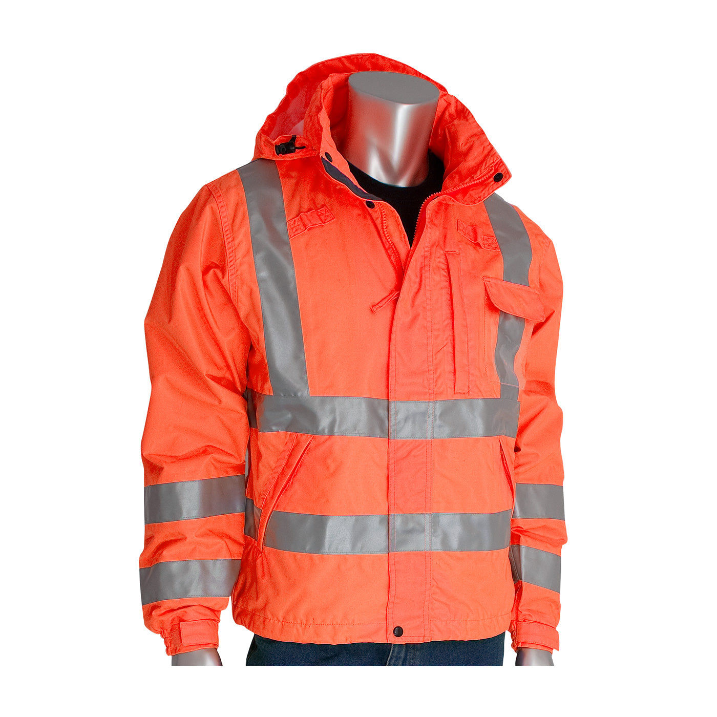 PIP 353-2000 Heavy Duty Hi-Vis Jacket Waterproof Falcon Hi-Vis Orange