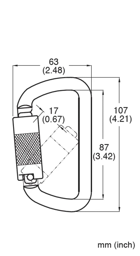 French Creek Twist-Lock Carabiner Steel 354-1