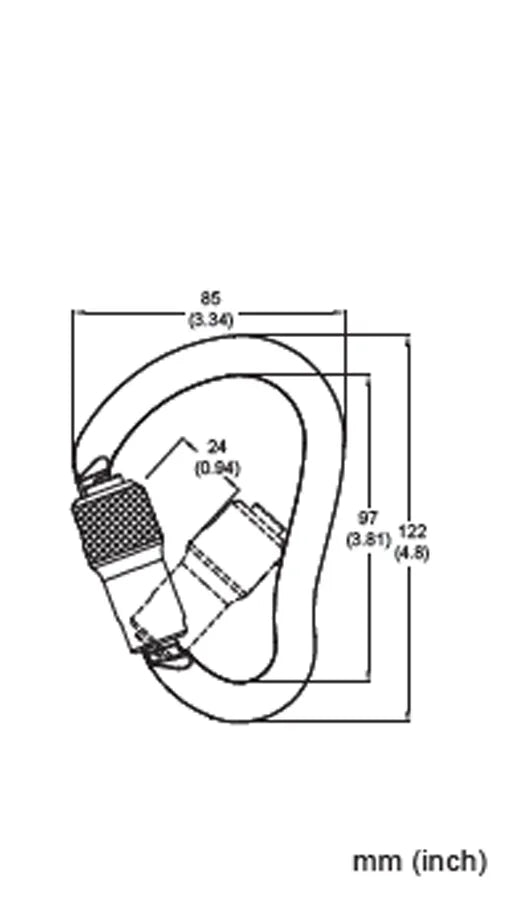 French Creek Twist-Lock Carabiner Aluminum 354-3A