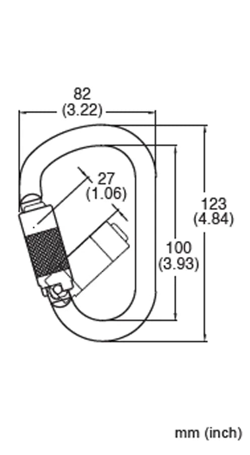 French Creek Twist-Lock Carabiner Steel 354-4