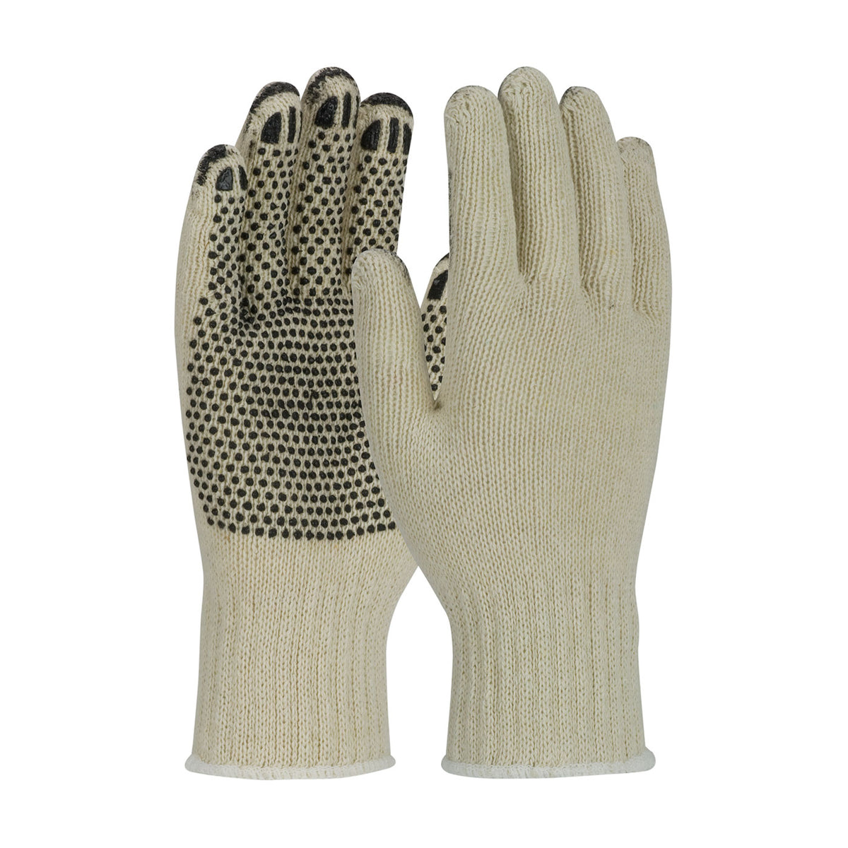 PIP 36-C330PD Coated Work Gloves Cotton/Polyester PVC Grip Natural