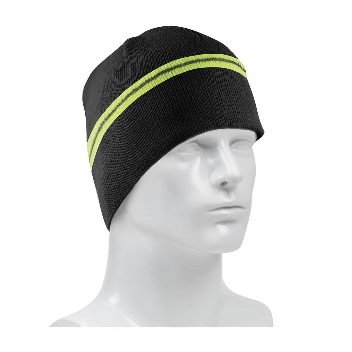 PIP 360-BEANNIE Winter Beanie Cap Reflective Stripe Black